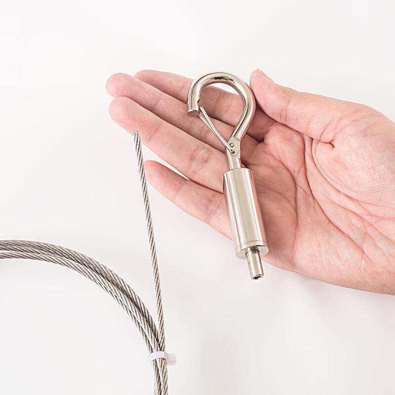 Industrial Grade 304 Stainless Steel PVC Coated Wire Rope with Spring Hooks