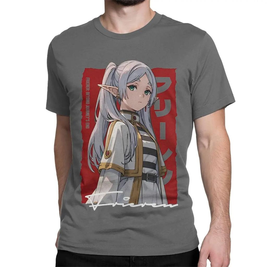 Japan Anime Frieren Beyond Journey's End Graphic Print T-Shirt Men Women Harajuku Fashion Cotton Comfortable Solf Casual Oversized Top Summer New Tee