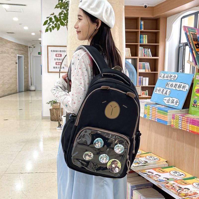 Backpack New Elementary School Bag Cartoon Lightweight Ridge Backpack Large Capacity