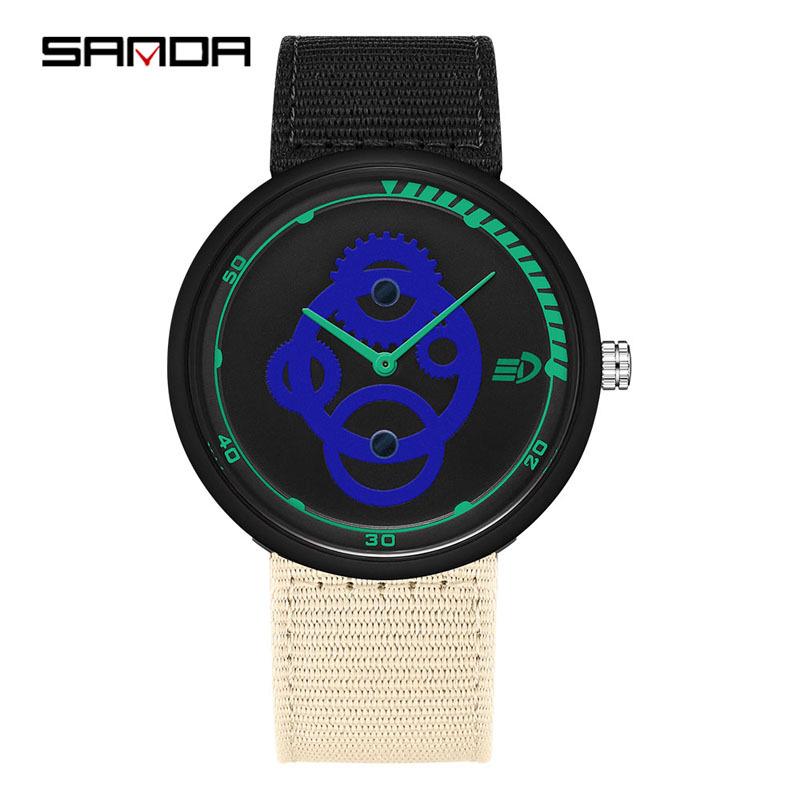 SANDA Waterproof Quartz Wristwatch - Simple, Lightweight, Versatile, Korean-Style for Students, Men, Women, and Children.