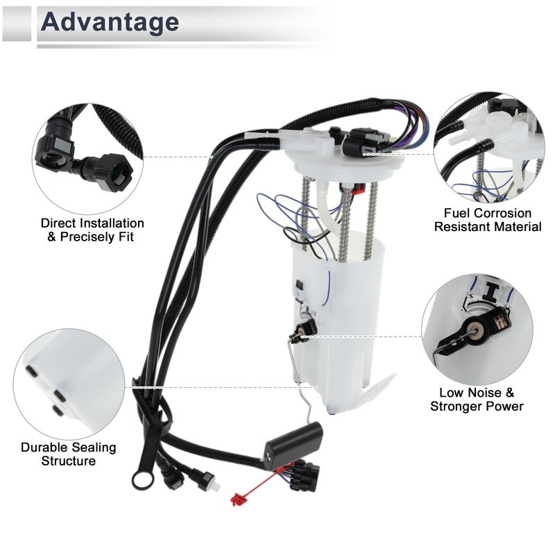 X Autohaux Electric Fuel Pump Assembly for Chevy Cavalier 1999-2000 Malibu 1998-1999 2.2L 2.4L Fuel Filter Pump Module 19179627