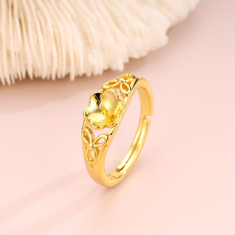 Korean-Style DIY Pearl Ring Setting for Women (8-10mm Round Pearl)