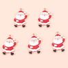 10pcs 15x22mm Cartoon Christmas Charms Enamel Santas Claus Charms Pendants for Jewelry Making DIY Necklace Earrings Accessories