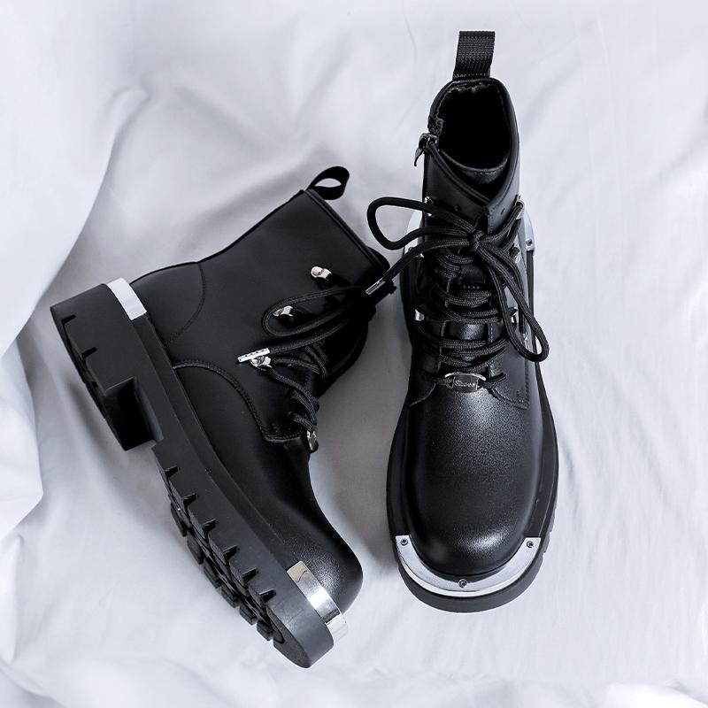 British Fashion Boots for Men Casual Winter Shoes Sneaker Outdoor Boots Non Slip Work Shoe Men Motorcycle Short Boots Zapatillas