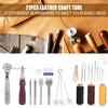 21Pcs     Leather Crochet Hook Needles Sewing Craft Tool Set