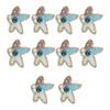 10Pcs Sea Creature Sew on Patches for Clothing Jackets Jeans Dress Artifical Pearls Beaded Sewing on Patches Appliques