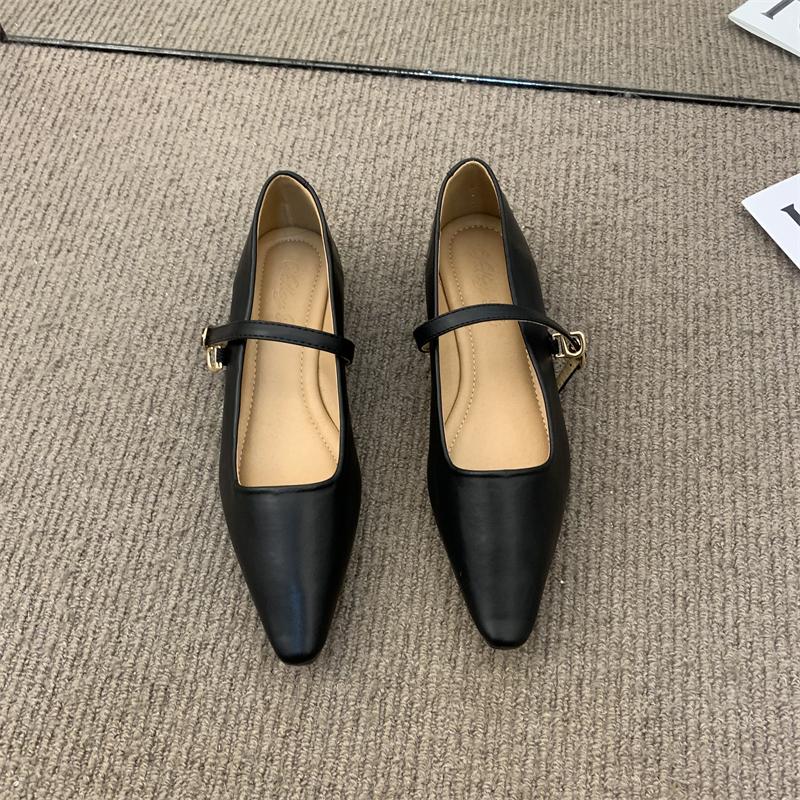 

Модне взуття на пласкій підошві для жінок 2025 Нові Весняні Осінні Французькі Туфлі Мері Джейн для Жінок Великі Розміри Жіноче Взуття 42 43 44 Лофери Жіночі 32 чорний