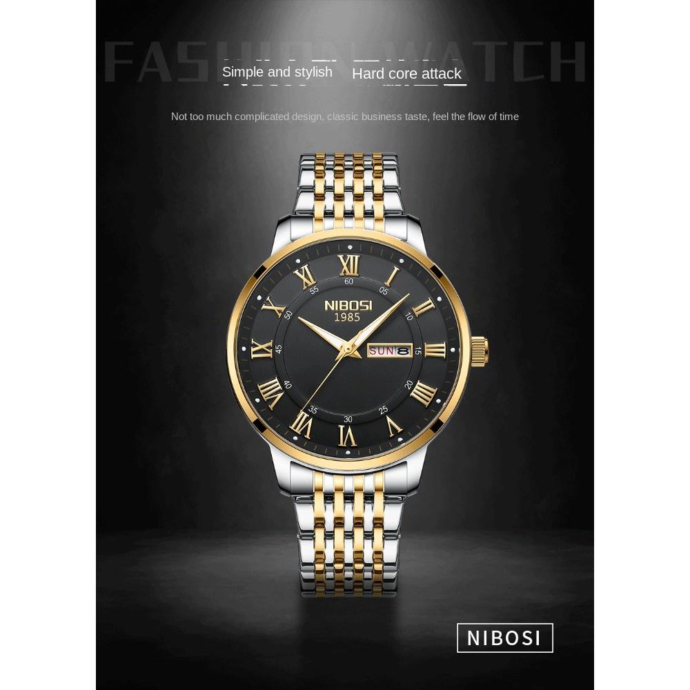 NIBOSI Brand Men's Quartz Watch Fashion Simple Student Watch