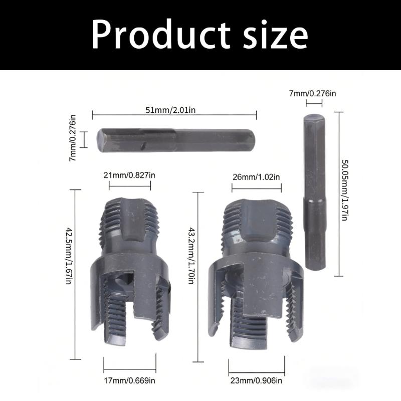 Hochfeste Gewindeschneidkluppe für 1/2 und 3/4 Zoll Rohre mit schneller Innen-/Außenumschaltung und reibungslosem Betrieb
