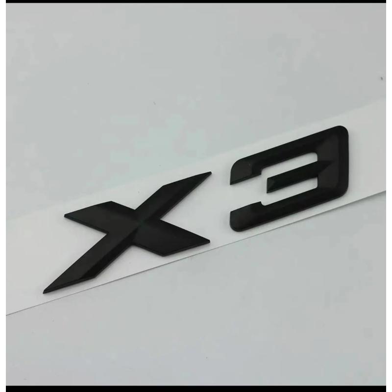 3D ABS Black Chrome Car Letters Rear Trunk Badge X3 Logo For BMW X3 F25 Sticker Emblem X3 E83 F25 G01 Lettering Accessories