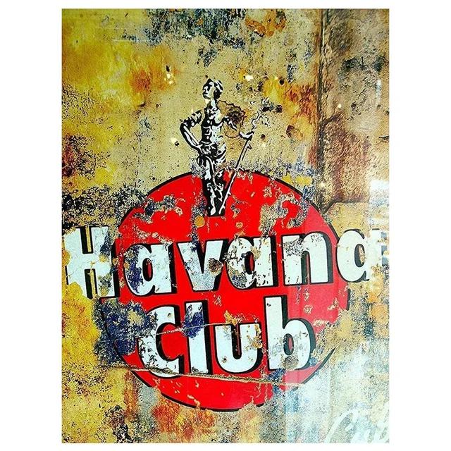 Havana Club Vintage Kovová Plechová Znamení Retro Nástěnná Dekorace pro Pánskou Jeskyni Domov Kavárna Zahrada Klub Bar Hospoda Železná Malba Umělecký Plakát