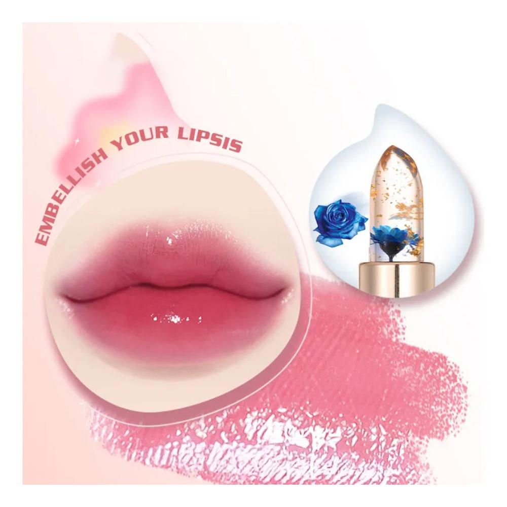 Tres Tipos De Barras De Labios Con Forma De Flor De Cristal Blue Enchantress