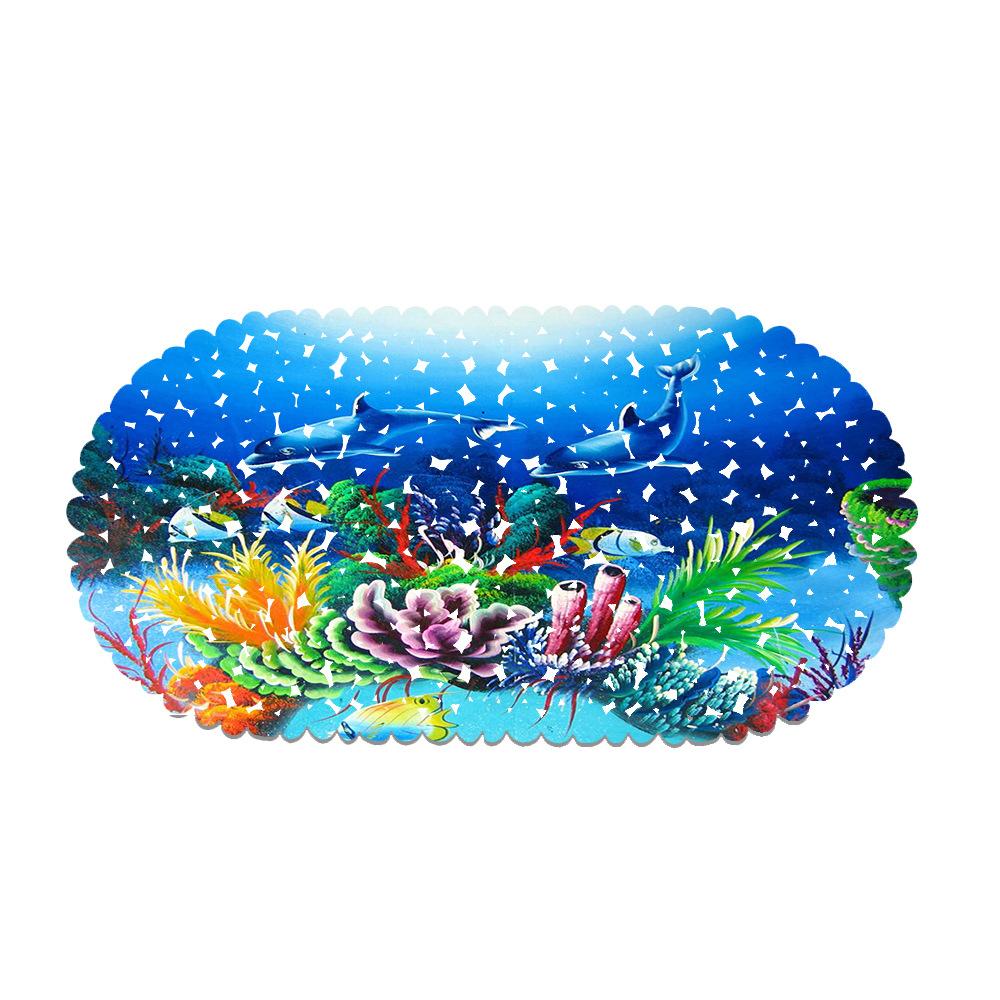 Underwater World Bathroom Mat Bath Room Floor Mat Pvc Non-Slip Mat Waterproof Suction Cup Floor Mat Foot Mat Can