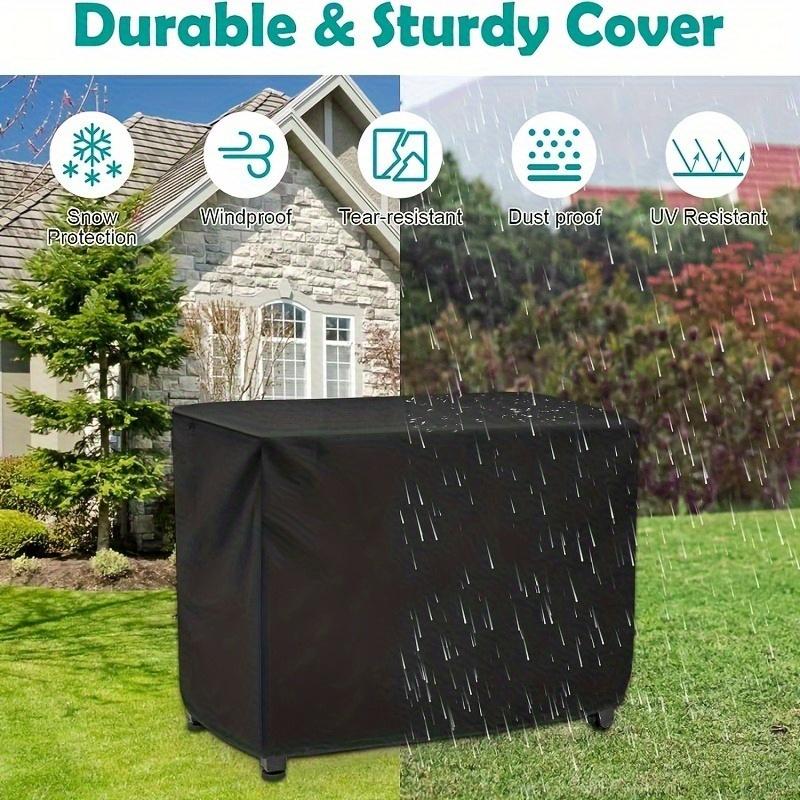 Multi-Size Optional Black Silver Outdoor Patio Dustproof Sun Protection Durable Black Fabric Keyboard Outdoor Cart Dustproof Table Cover