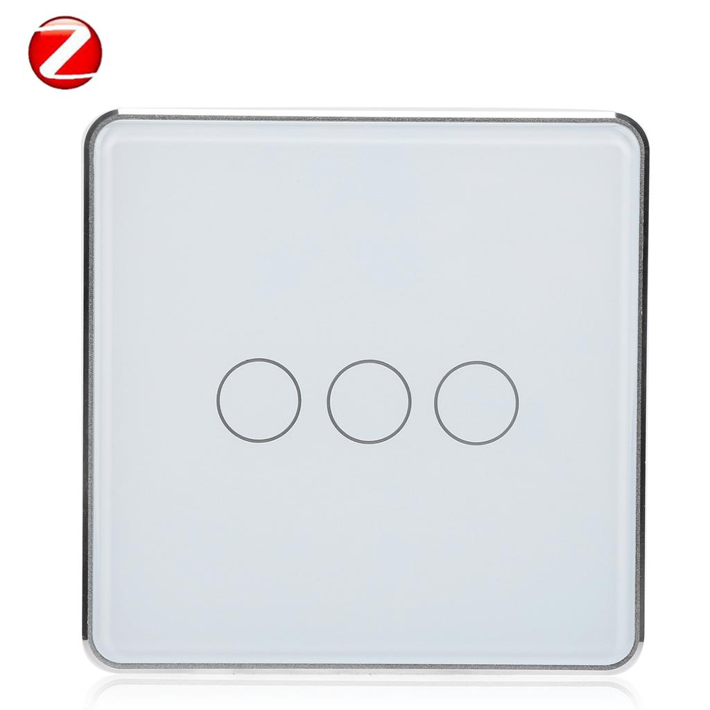Intelligent Touch Light Switch 86 Type Wireless for ZigBee 2.4G Voice Control AC 100?250V