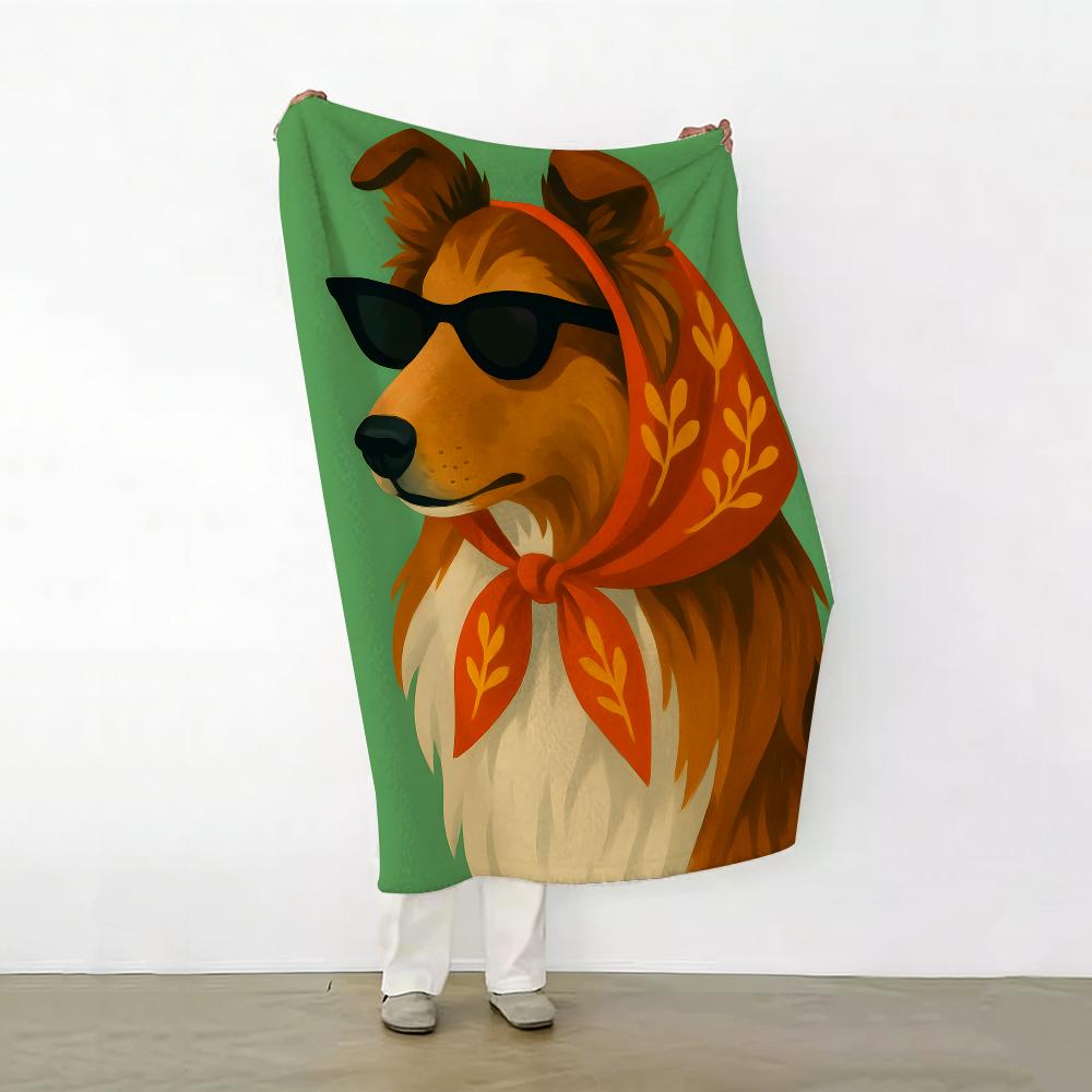 

Character a art d dog Throw Soft Warm Flannel Fleece Throw Blanket for Sofa Bed Travel Home 75cmx90cm