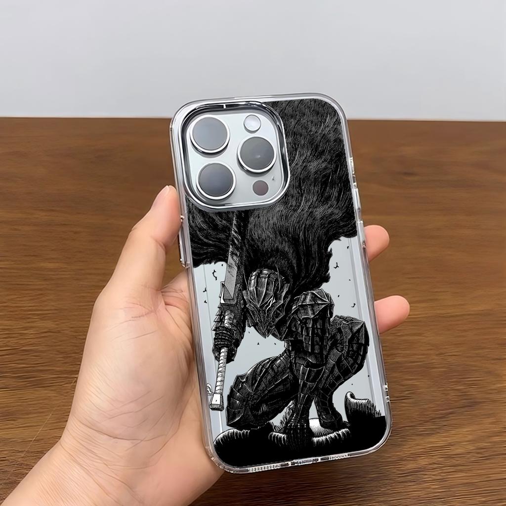 New Japanese Hot Blood Anime Berserk Guts Phone Case For iPhone 17 16e 16 15 14 13 12 11mini Pro Max X XR XSMAX 8 Air Plus Cover
