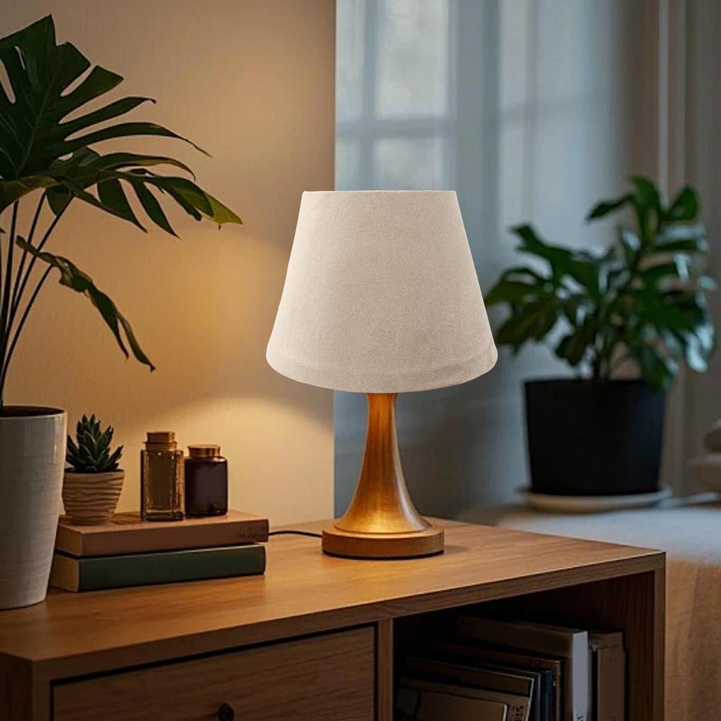 Lamp Shade Modern Velvet Fabric Lampshade E27 E14 Universal Use Table Lamp Cover for Bedroom Living Room Type 1