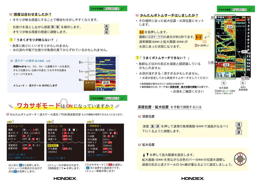 HONDEX Fish Finder Smelt Pack PS-610C2