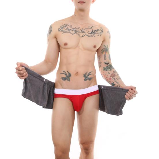 Toweling Pants Elastic Waist Relaxed Fit Breathable Coral Fleece Towel Bathrobe Shorts Homewear