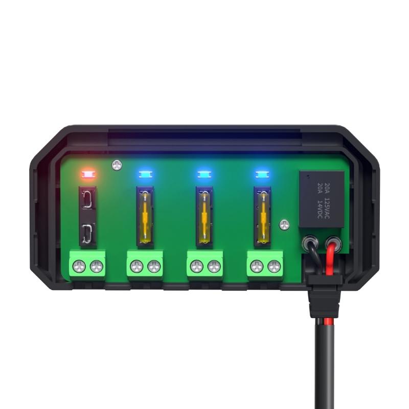 12V 4 Way e  Block with LED Indicator 4 Circuit 20A  Box Holder Block Panel for Auto Car Boat Truck