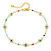 Vintage Evil Eye Copper 18k Gold Plated Women Foot Anklet Jewelry
