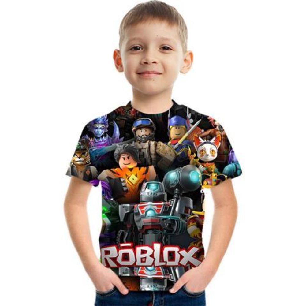 Roblox kid T shirt Boys Game Sports T-shirt Child Cartoon Short sleeve top 3D Print Casual Street Harajuku Clothes Children's clothing