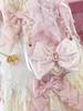 Women Pearl Chain Princess Underarm Bag With Bow And Rhinestone Lolita Shoulder Crossbody Sweet Fashion Daily Handbag