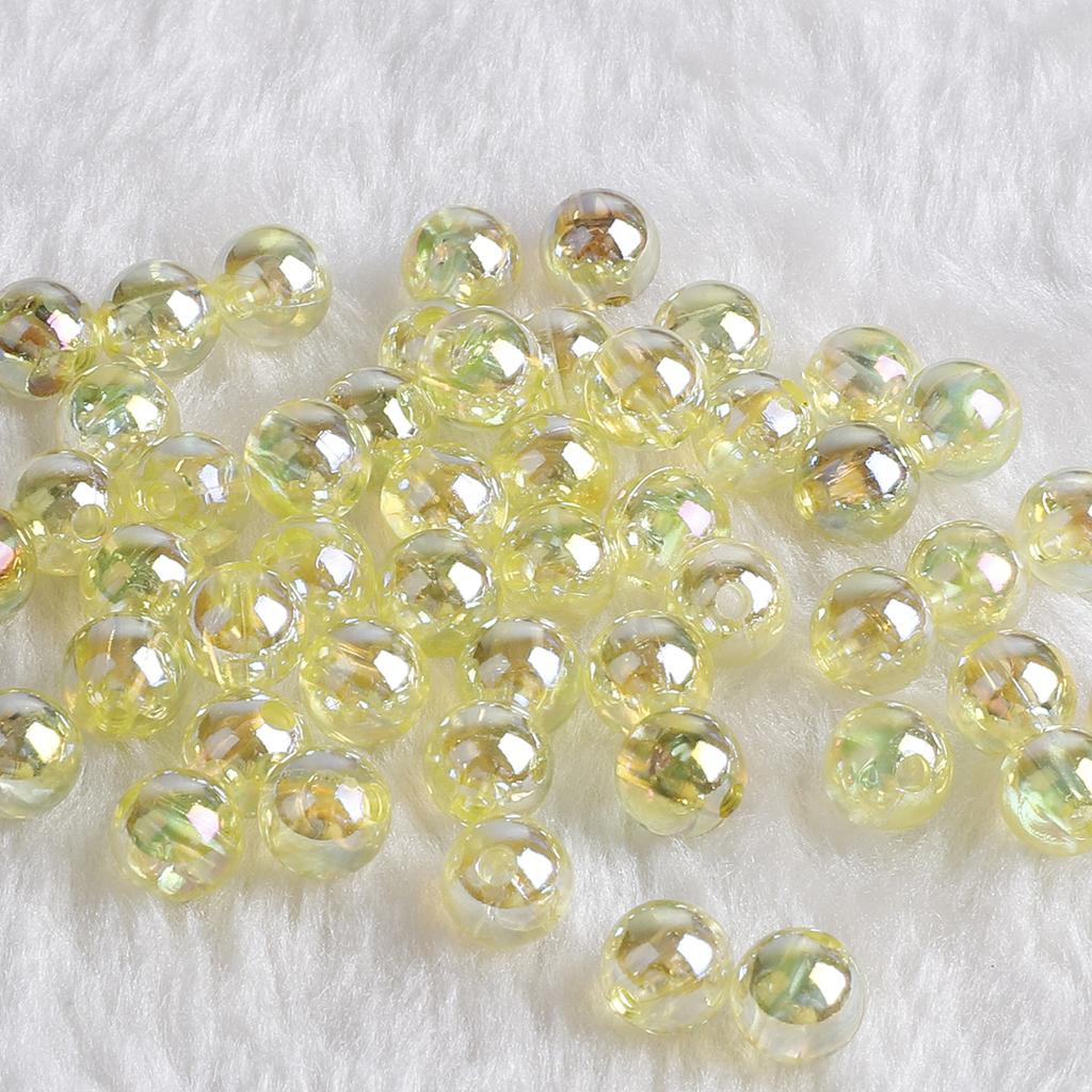 500g DIY Fashion Jewelry Accessory 6MM-12MM Acrylic Beads Round Shape 23 Colors Bracelet Department Spac