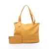 Used Tote Bag Leather Yellow Used Women