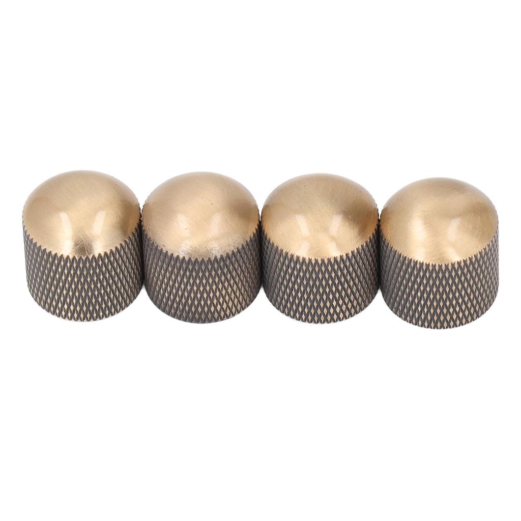 4Pcs Electric Guitar Knob Metal Volume Tone Control Dome Guitar Knob Replacement 6mm 0.24in