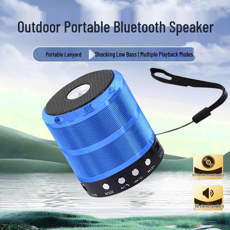 WS-887 Portable Bluetooth Speaker with Card Slot and Subwoofer