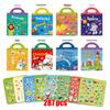 Interactive Sticker Book: Early Education with Animals, Dinosaurs, and Ocean Scenes