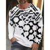 Simple Men's Sports Quick-drying Long-sleeved T-shirt 3D Printing New Sports Men's Autumn Casual Round Neck Men's Clothing Tops