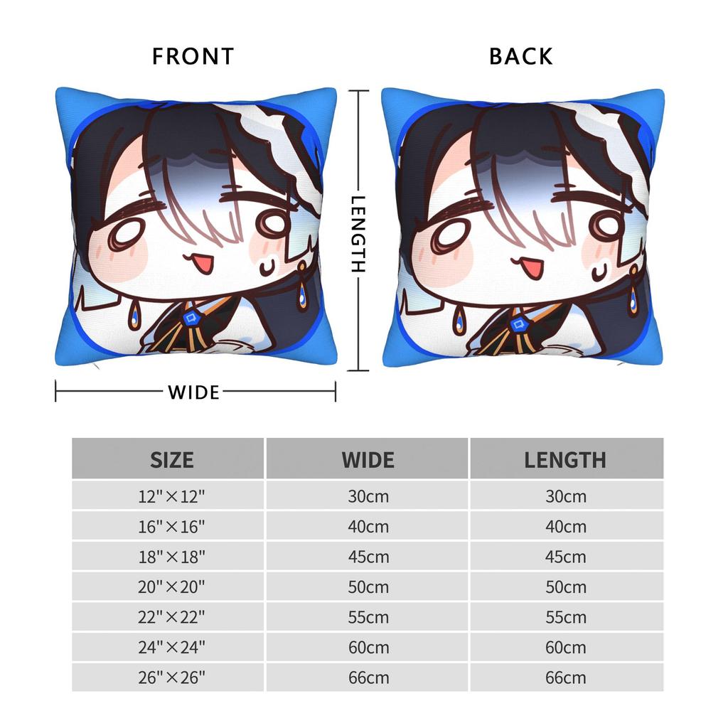 Pillow Cover Kawaii Gaming T-Trickcals Novelty Pillow Case For Office Car Home Decor Pillowcases