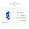 WOSTU Real 925 Sterling Silver Starry Sky Blue Stopper Silicone Spacer Beads Fit Original Bracelet