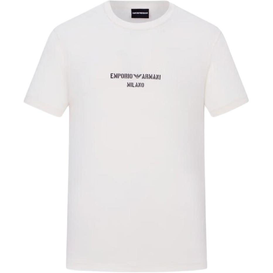 Emporio Armani Ss22 Logo Minimalist Cotton Short Sleeve T-Shirt Men Tops Beige 3L1TFR-1JPZZ-0128 L