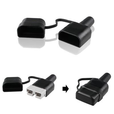 50A Para Plug Anderson - Capa de Revestimento de Cabo à Prova d'Água e Poeira Preto/Vermelho Com Tampa