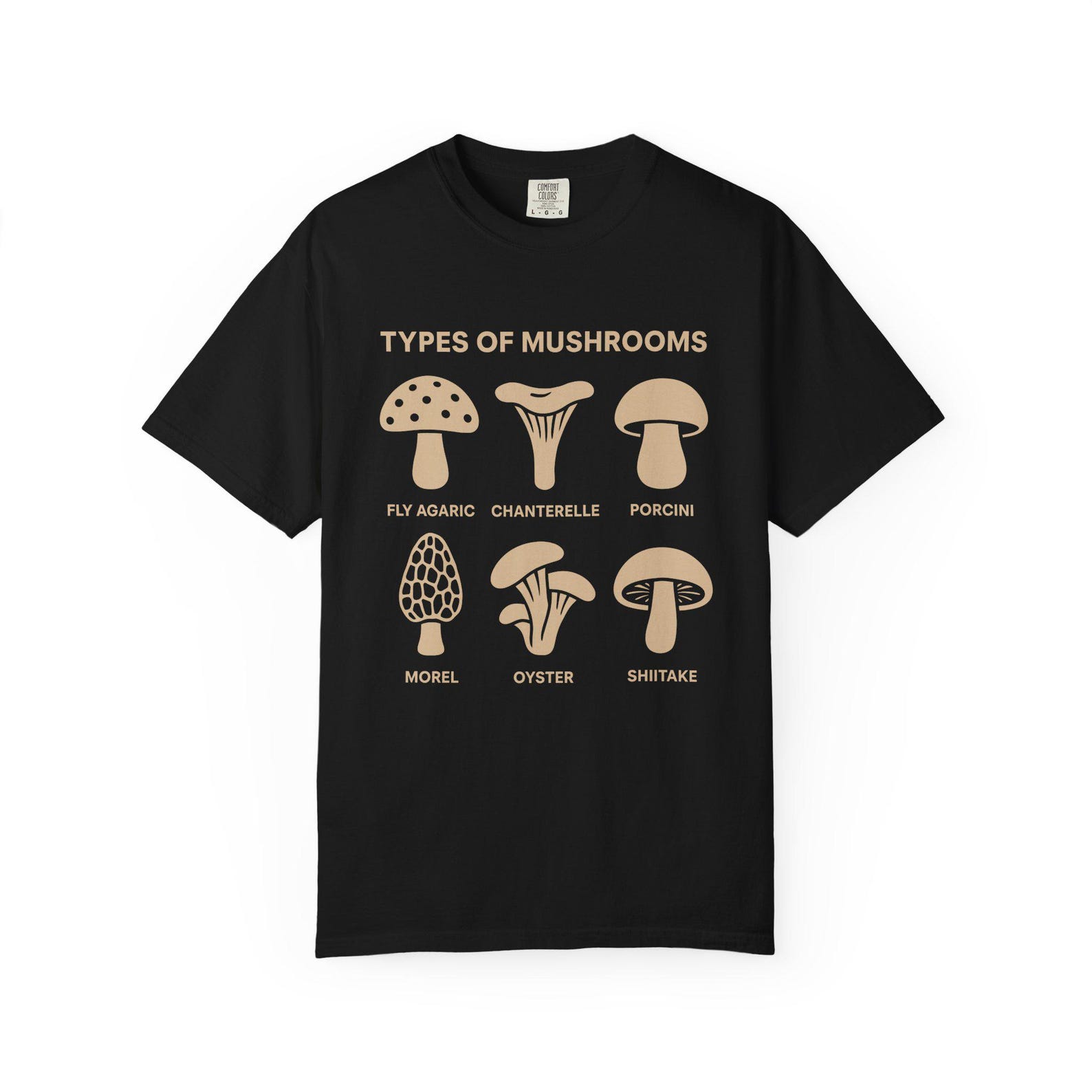 Mushroom Forager Shirt: Comfort Colors Mycology Tee M