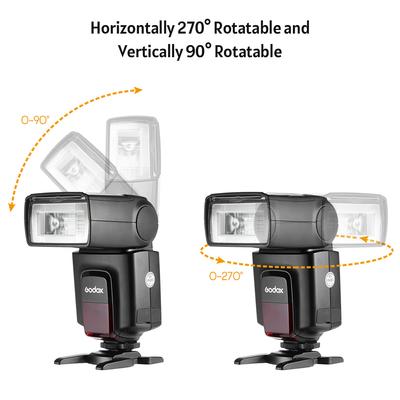 Godox TT520 Evrensel Kamera Üstü Flaş Elektronik Speedlite + AT-16 2.4G Kablosuz Tetikleyici