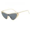 Fashion Metal One Piece Cat Eye Sunglasses Premium Trendy Designer Punk Popular Metal Eyeglasses Stylish