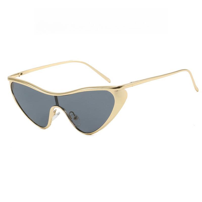 

Luxury Brand Cat Eye Large Frame Sunglasses for Women and Men Outdoor UV400 Goggles Korean Fashion Latest metal Style Sun Glasses