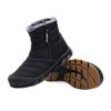Unisex Mid-Top Waterproof Winter Snow Boots with Anti-Slip Sole and Plush Lining