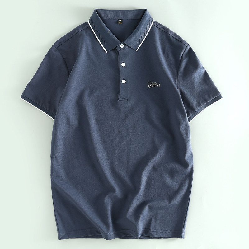 Counter Genuine Goods Men's Short sleeve T-shirt Business Casual Lapel T-shirt 2025 Summer New Fashion All-Matching Top
