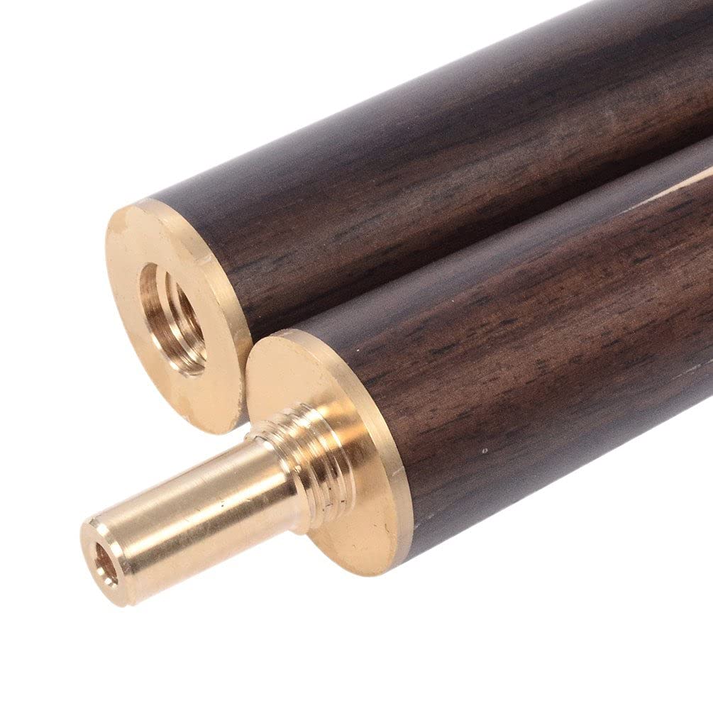 Cuesoul 57" Rosewood Handmade 3/4 Piece Snooker Cue with Black Cue Case and Cue Extension (CSSC015)