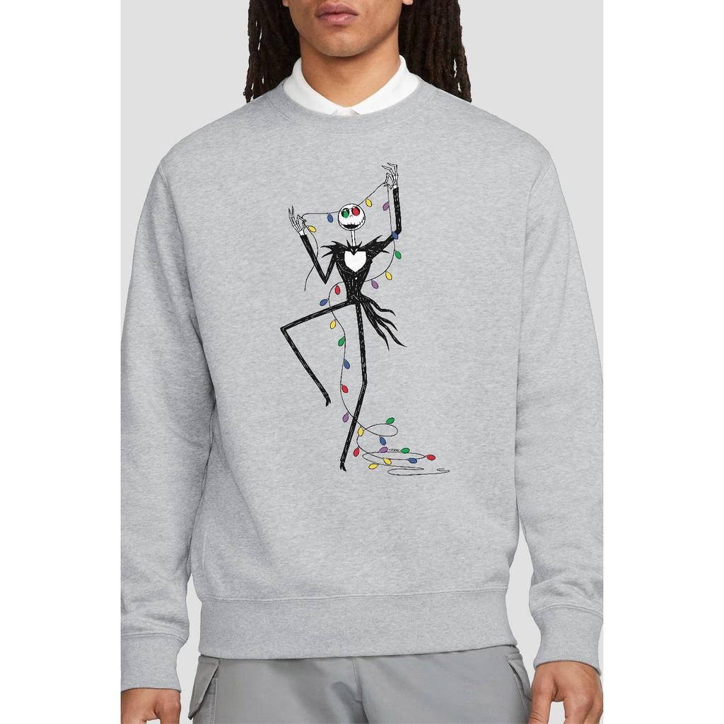 The Nightmare Before Christmas Unisex Adult Jack Fairy Lights Sweatshirt