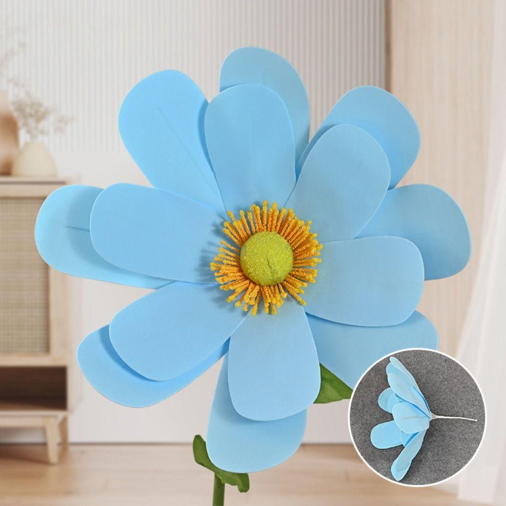 

Весільна Декорація Велика Пінопластова Квітка Пінопласт Велика Штучна Квітка Нова 3D Квітка Хризантеми синій