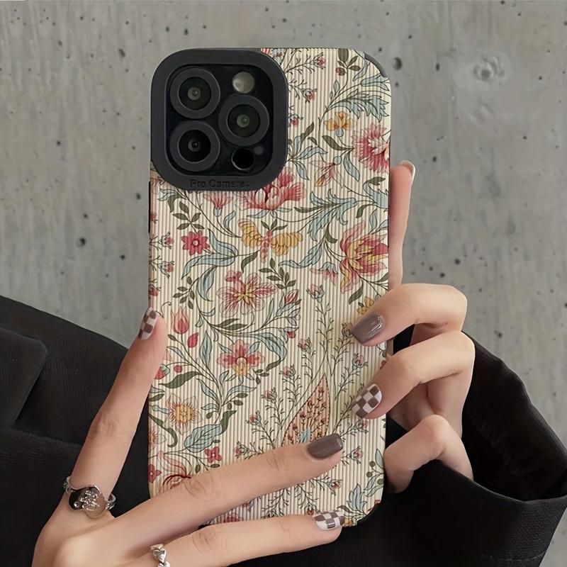 Retro Bohemian Floral Pattern Phone Case for iPhone14 13 12 11 7 8Pro/ Max/Plus XR XS Drop-proof Back Cover Shock-proof