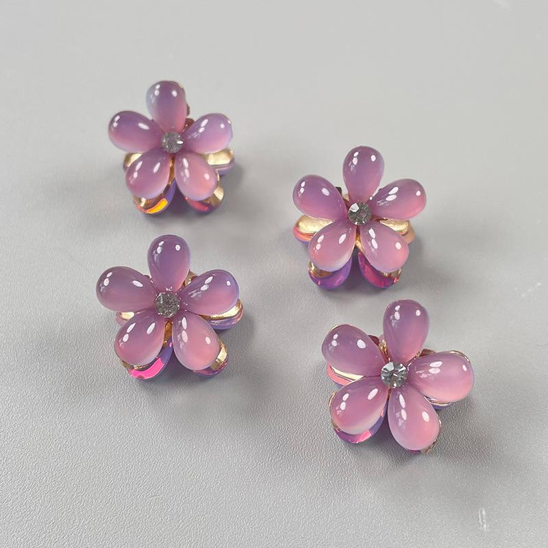 Mini Fiore Estivo Metallico Piccolo Clip a Pinza Nuovo Petalo Fermaglio per Capelli da Donna Clip per Frangia Clip Laterale per Capelli Accessori per Capelli Donna