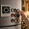 Weihnachts drehende Scheibe Nachtlicht mit, singende Spieluhr Kühlschrank